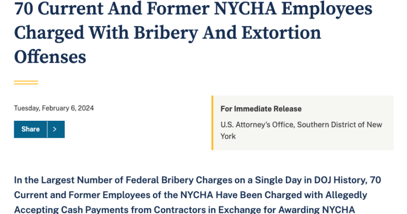 NYC Housing Authority Employees Arrested