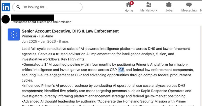 CAIT CONLEY’S EMPLOYER SELLS AI TO ICE AND TOUTS ITS PALANTIR PARTNERSHIP. WHY IS CAIT CONLEY LYING ABOUT IT?