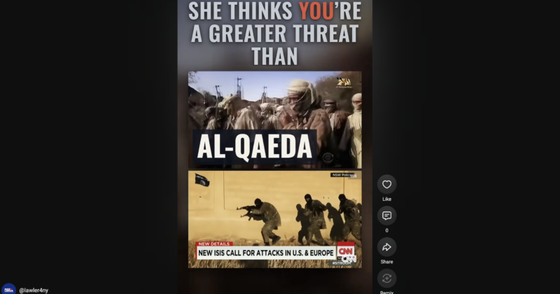 NEW AD: BIDEN’S FORMER COUNTERTERRORISM DIRECTOR, CAIT CONLEY, SAYS AMERICA’S GREATEST THREAT IS “WITHIN OUR OWN BORDERS” FROM VOTERS WHO DON’T VOTE HOW SHE WANTS, NOT TERRORIST GROUPS